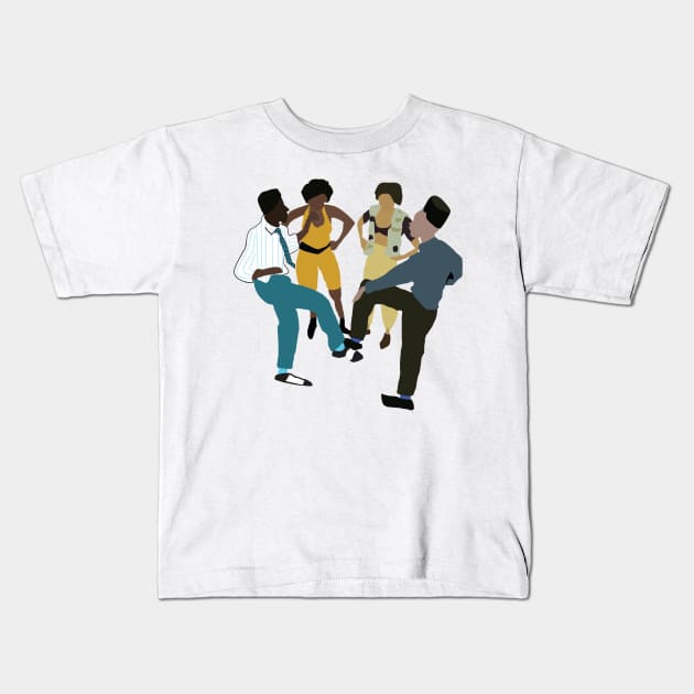 House party 1980s Kids T-Shirt by ardisuwe